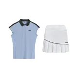 Комплект одежды (Синий топ + Белая юбка)