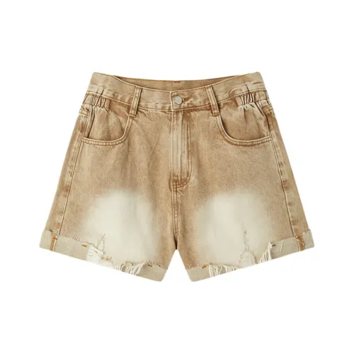 EICHITOO Джинсовые шорты Женские Хаки Градиент