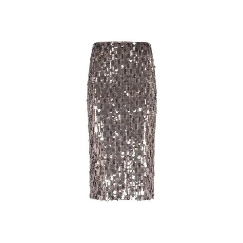 PAROSH Повседневный Длинный Юбка Женские Коричневый