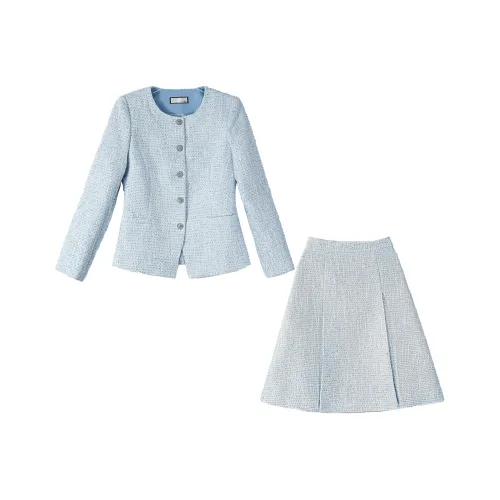 ONE SHALLOW Комплект с юбкой Женские Светло-Синий