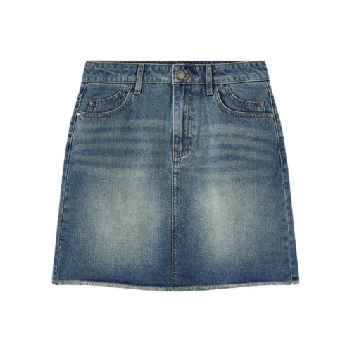 EICHITOO SS24 Джинсовые короткие юбки Женские Синий