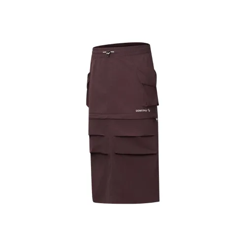 Saucony Повседневный Длинный Юбка Женские Бордовый