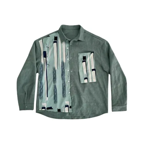 CTIDESTRAW Циановый Мужская Рубашка