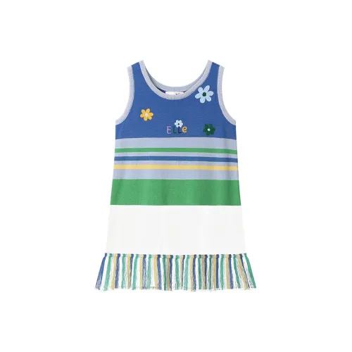 ELLE KIDS Белый и синий цвет Полосы Платья для детей