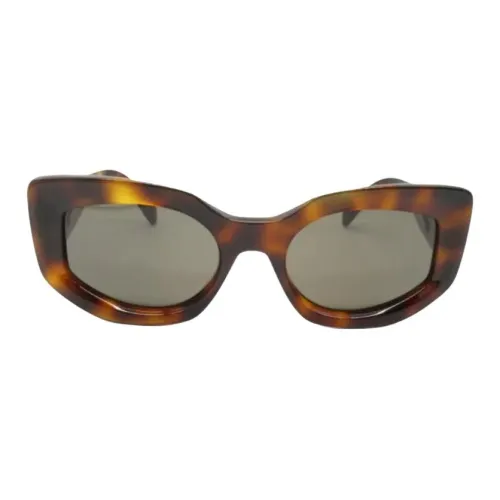 CELINE Ацетат OVAL SUNGLASSES Женские Коричневый