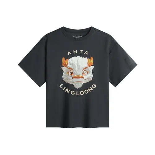 Antakids Spirit Dragon Короткий рукав T-рубашки Парафин Серый Подростки