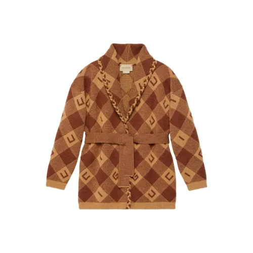 GUCCI Kids Свитеры Верблюжьего цвета