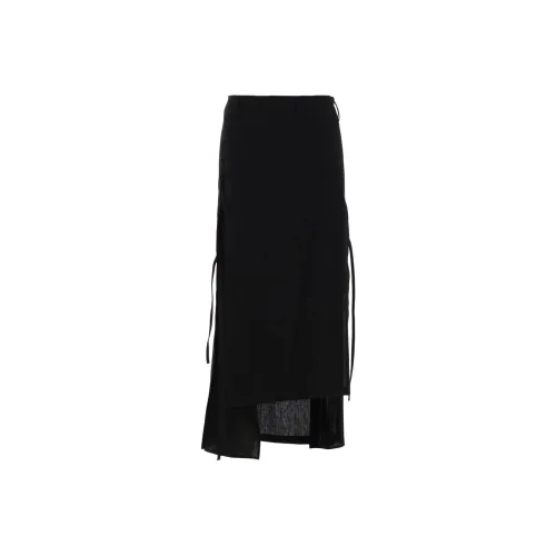 Yohji Yamamoto Черные Женские Повседневные Длинные Юбки