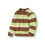 Кофейный зеленый с полосой 00454