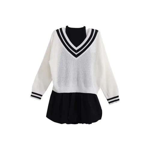 FINDSME GAGA Комплект с юбкой Женская Белая