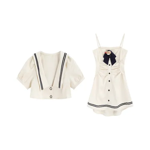 PZGE Комплект с юбкой Женские Набор Белый