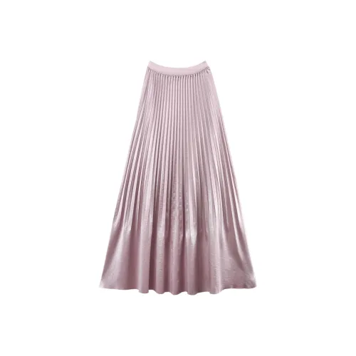 A paradise for awakening Повседневный Длинный Юбка Женские Фиолетовый