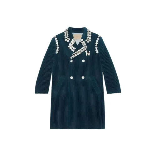 GUCCI Blue Kids Шерстяное пальто