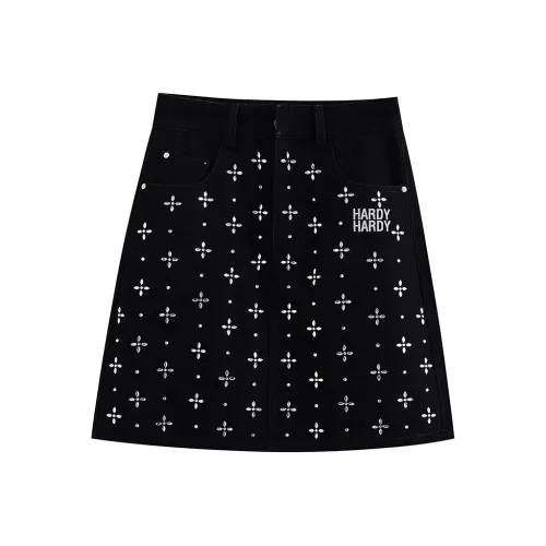 HARDY HARDY Джинсовые короткие юбки Женские Черный