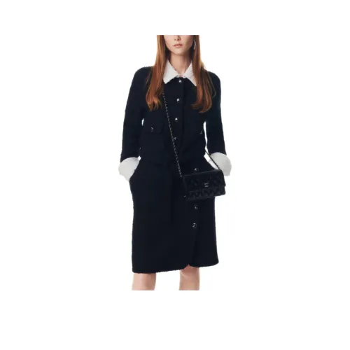 CHANEL 25P Spring Summer Preview Коллекция Повседневный Длинный Юбка Женские Черный