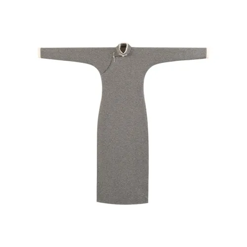 YICHENGFENGXU Чунсам Женский Коричневый Серый