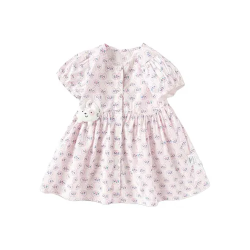 BALABALA Малыш Платье Белый и Красный Тон Infant и Toddler