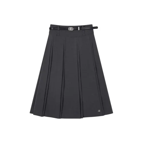 Teenie Weenie Повседневный Длинный Юбка Женские Угольно-серый