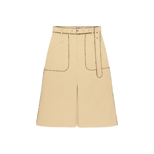 DRIES VAN NOTEN Бежевые Женские Повседневные Длинные Юбки