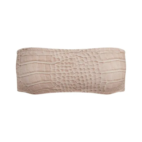 SKIMS SS25 Фирменный Плавание Микро Бандо Топ Бикини Женские DUNE Крокодил Принт Дюна Крокодил Принт