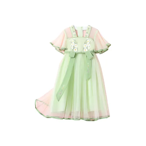 October Mommy Бирюзово-зеленый Kids Ханьфу