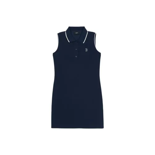 MLB Preppy Style Collection New York Yankees 25SS Без рукавов Платье Женское Морской синий