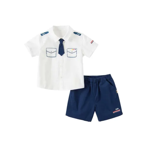 DAVE BELLA Мальчики Повседневный Джентльмен Набор Молочно-белый Детский