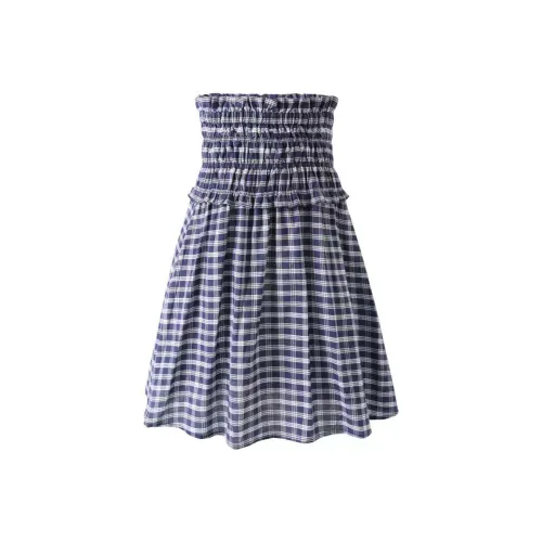 INSLIISA Повседневный длинный юбка женский синий