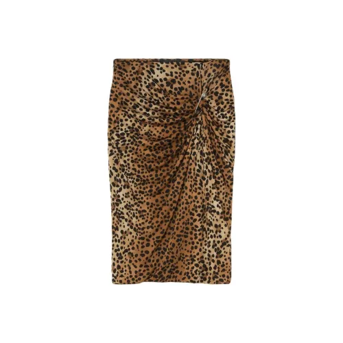 VERSACE FW24 Повседневная длинная юбка женская светлый коричневый