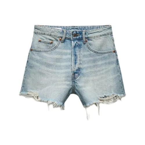 ZARA Синие Женские Джинсовые Шорты