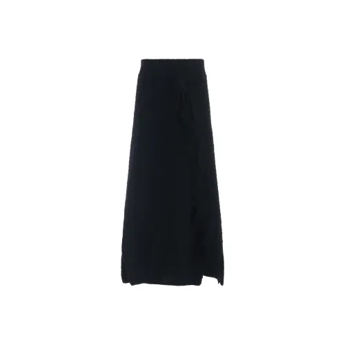 Yohji Yamamoto Черные Женские Повседневные Длинные Юбки