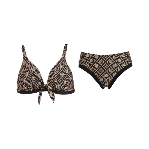 Selmark Двухкомпонентный Купальник Женский Коричневый с Принтом