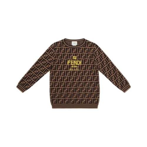 FENDI Коричневый Kids Свитеры