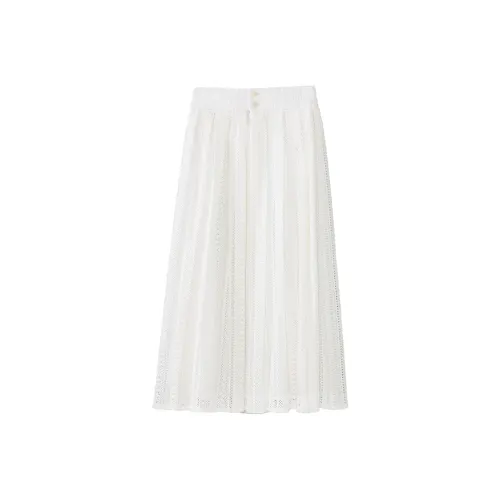 Fstudio Повседневный Юбка средней длины Длинная Женская Белая