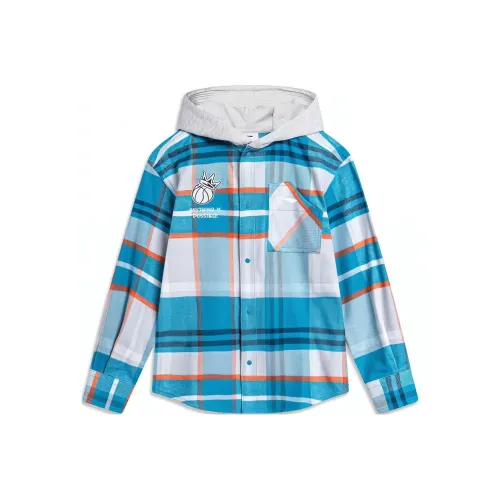 LINING YOUNG Zhu Yueqing Клетчатый Cloth Школьный возраст Рубашки