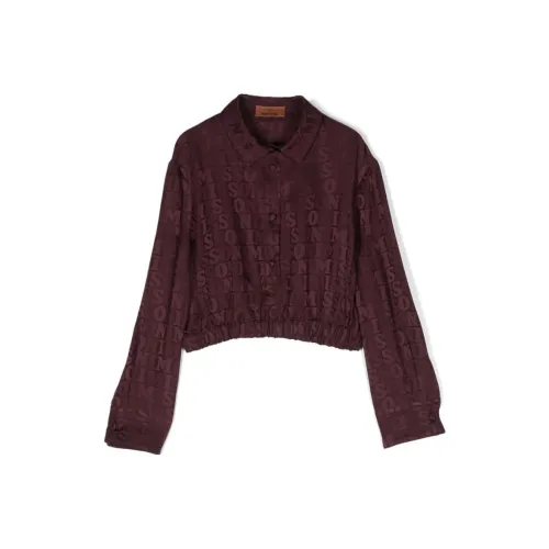 MISSONI Рубашка Темно-фиолетовая Детская