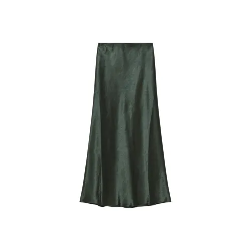 ARITZIA BABATON Slip Satin Maxi Юбка Повседневный Длинный Юбка Женские Scarab Скарабей