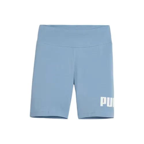 PUMA Essentials Logo Женские Короткие Леггинсы Спортивные Шорты Женские Zen Синий