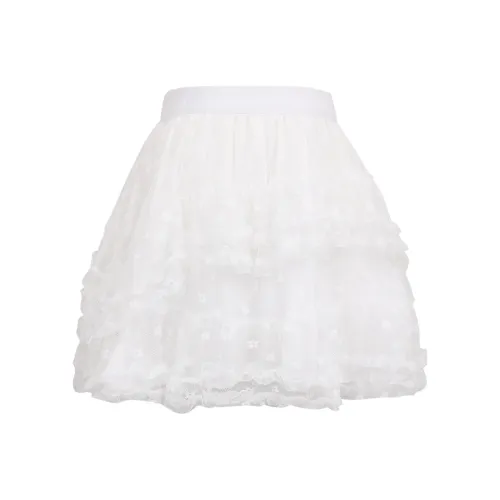 PEASLUNA Повседневные короткие юбки Женские Белые