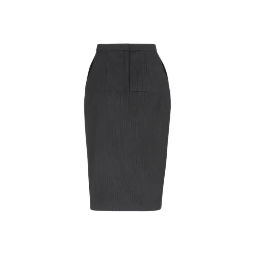 FENDI FW24 Повседневная длинная юбка женская черная