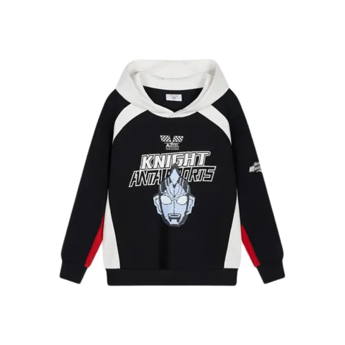 Antakids x Ultraman Совместное издание Толстовка Мечтательный черный Для детей 3-7 лет