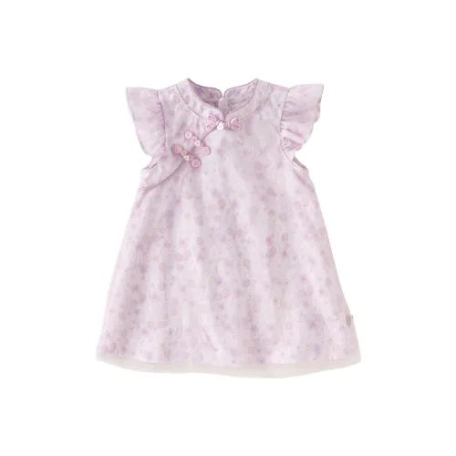 DAVE&BELLA From the Eastern Series Цветущая слива Принт Платья для детей