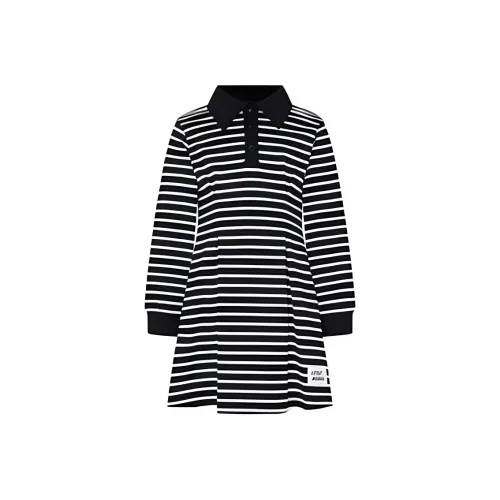 Little MO&CO. Черно-белые полосы Школьный возраст Платья