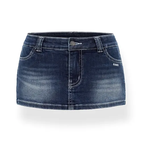 NAWS Джинсовые шорты Женские Летняя ночь Синий