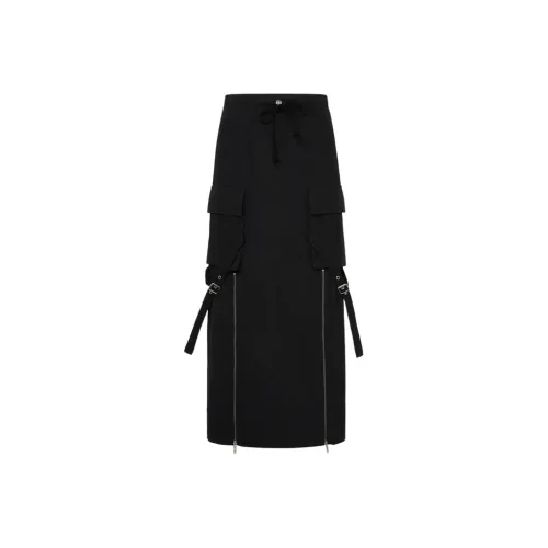 MOCO Повседневный Длинный Юбка Женская Черная