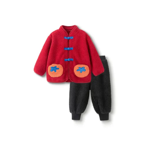 BALABALA Повседневная спортивная одежда красный черный тон детский