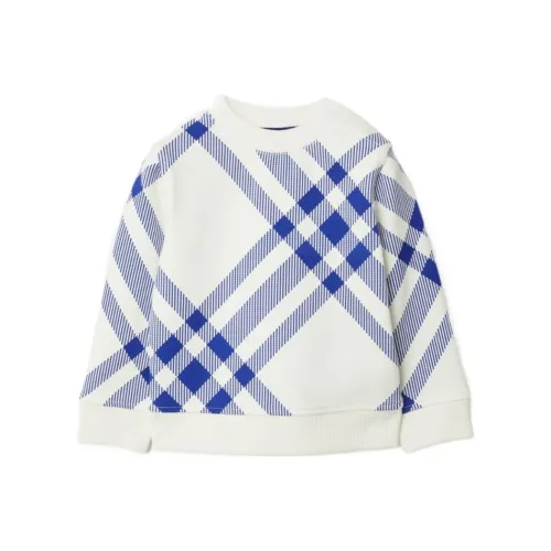 Burberry Свитер Детская одежда Check Хлопок Толстовка Белый Infant And Toddler