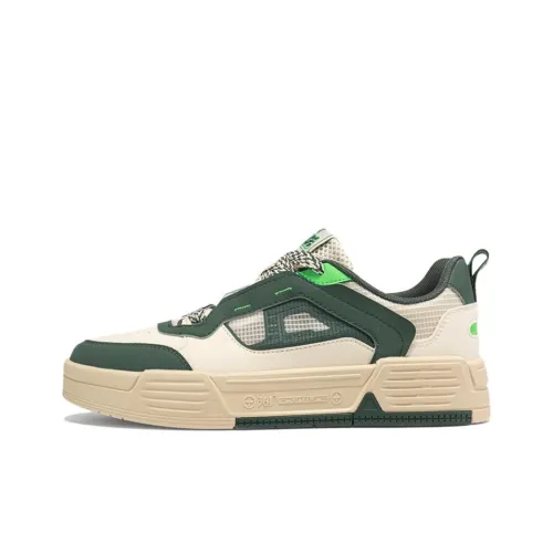 361° Slip-resistant Quick-drying Low-top Skateboard Shoes Men's Beige Green