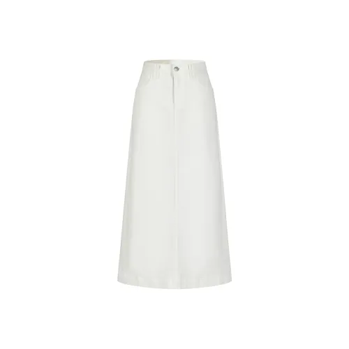 JZ. ANNAKRO Повседневный Длинный Юбка Женские Экрю