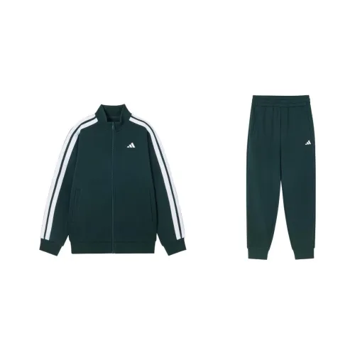 Adidas Повседневная спортивная одежда Темно-зеленый Белый Темно-зеленый для детей 3-7 лет